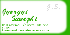 gyorgyi sumeghi business card